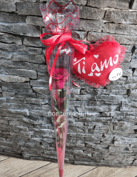 ROSA ROSSA CON CUORE